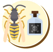 As substâncias contidas no veneno da vespa são pouco conhecidas.